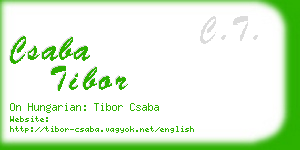 csaba tibor business card